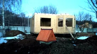 Haus nach Projekt „Ewropa“, SNT „Weteran-5“: Wandmontage