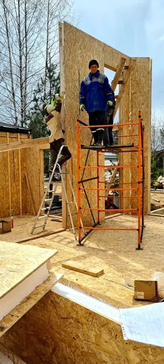 Haus nach individuellem Projekt, KP „Jaroslawskoje Wsmorje“: Wandmontage