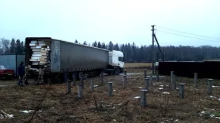 Haus nach Projekt „Jessentuki 8x8“, Dorf Kadnikovo: Lieferung des Hausbausatzes