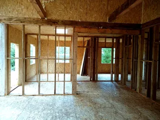 House built to a custom design, Svetloe village: interior partitions