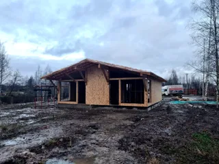 98 m² house, “Half-timbered 98” design, SNT “Kovalyovo”: finished house