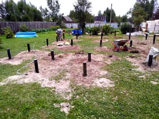 Haus nach individuellem Projekt, SNT „Sarja“: Fundament und Schwellenrahmen