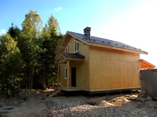 House, “Briz” design, Ivanovo Region: facade finishing