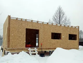 Haus 70 m², individuelles Projekt, SNT „Rjabinka“: Wandmontage