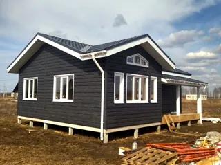 Haus nach Projekt „Galaktika - 76.65“, Kostroma: Fassadenverkleidung