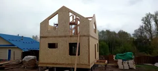 Haus nach Projekt „Dorofejewo“, Gebiet Nischni Nowgorod: Wandmontage