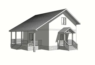 Haus 138 m² nach individuellem Projekt, Kostroma: Projektvisualisierung