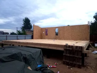 Haus 100 m² nach Projekt „Barnhouse 76.1“, Gebiet Moskau: SIP-Boden auf Höhe 0