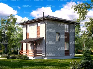 83,37 m² ev, “Avdeevo 2” projesi, Kostroma: proje görselleştirmesi