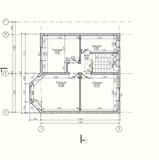 Haus 123,5 m² nach individuellem Projekt, Furmanov: Projektgrundriss