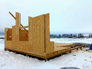 Haus nach Projekt „Galaktika - 76.65“, Kostroma: Wandmontage