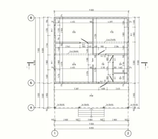 Haus 90,3 m² nach individuellem Projekt, Dorf Pazushino: Projektgrundriss