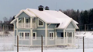 House, “Forvard” design, Olimpiyskaya settlement village: finished building