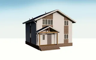Haus nach individuellem Entwurf, Dorf Greshnevo: Projektvisualisierung
