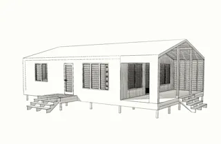 90 m² house built to a custom design, Novaya Burya village: design rendering