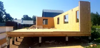 Haus 75 m² nach individuellem Projekt, Siedlung Mikhaylovka: Wandmontage