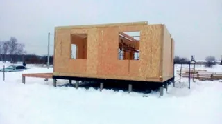 Haus nach Projekt „Dmitrowo“, Dorf Lupychevo: Wandmontage