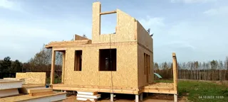 86 m² house, “Solo” design, Kozhevnikovo village: wall assembly