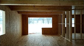 Eingeschossiges Haus nach Projekt „Sabawa“, Dorf Dyakovo: Innenwände