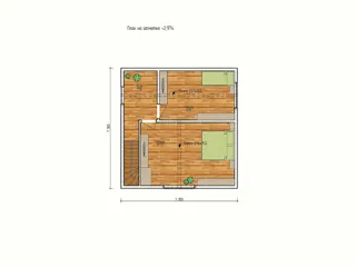 Haus nach individuellem Entwurf, Dorf Kudinovo: Grundriss des Projekts