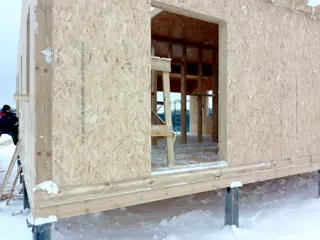 83,6 m² house, “Yaroslavl” design, Podporino village: wall assembly