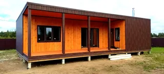 Haus nach Projekt „HiTech 91“, Dorf Zabore: Fertiges Haus