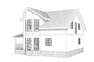 Haus nach individuellem Entwurf, Siedlung Sadovyy: Projektvisualisierung