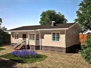 Haus 143 m², Projekt „Wuokatti“, Gebiet Kostroma: Projektvisualisierung