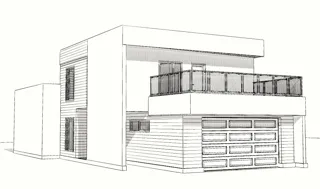 Haus nach Projekt „Grafit“, Siedlung Lyubashino: Projektvisualisierung