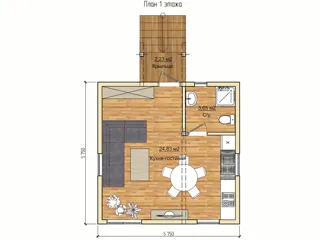 Haus nach individuellem Entwurf, Siedlung Pestyaki: Grundriss des Projekts