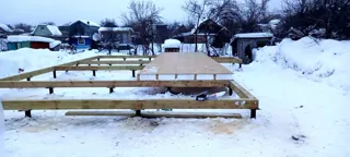 Haus 175 m² nach individuellem Projekt, Sarov: Fundament und Grundrahmen