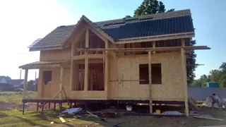 Haus nach Projekt „Sarja“, Kazan: Fassadenverkleidung