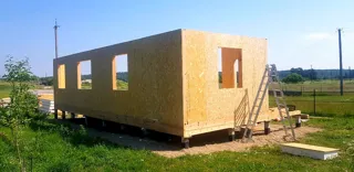 Haus 75 m² nach individuellem Projekt, Siedlung Mikhaylovka: Wandmontage
