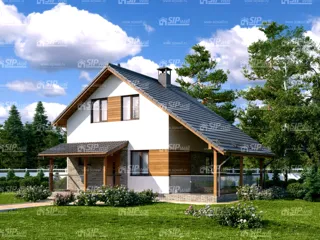 Haus nach Projekt „Dmitrowo“, Dorf Lupychevo: Projektvisualisierung