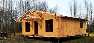 House based on the “Half-timbered 98” design, SNT “POZITIV”: completed house