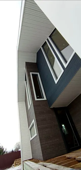 Haus 221,5 m² nach individuellem Projekt, Dorf Yusupovo: Fassadenverkleidung