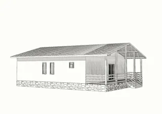 Haus nach individuellem Entwurf, Dorf Fedosovo: Projektvisualisierung