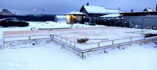 Haus 155 m² nach individuellem Projekt, Siedlung Kukarino: Fundament und Grundrahmen