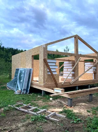 Haus 64 m² nach individuellem Projekt, Dorf Seltso-Podelyshevo: Wandmontage