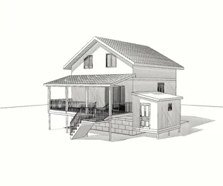 Haus nach individuellem Projekt, SNT „Lasarewo“: Projektvisualisierung