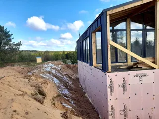 Haus 100 m², Projekt „Barnhouse 76.1“, Dorf Izbizhe: fertiges Haus