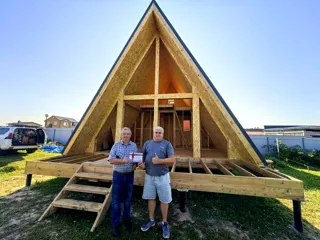 Haus nach Projekt „A-Frame Altai“, Gebiet Moskau: Fertiges Haus