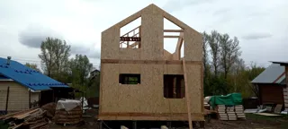 Haus nach Projekt „Dorofejewo“, Gebiet Nischni Nowgorod: Wandmontage