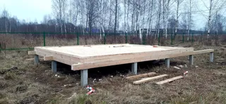 Haus 45 m² nach Projekt „Barnhouse 33“, Dorf Nazarovo: SIP-Boden auf Höhe 0