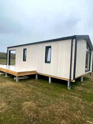 Haus nach Projekt „Barnhouse 45“, Gebiet Iwanowo: Fassadenverkleidung