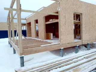 83,6 m² house, “Yaroslavl” design, Podporino village: wall assembly