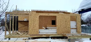 Haus 69 m², individuelles Projekt, SNT „Juschnyj-5“: Wandmontage