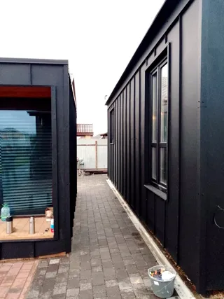 40 m² custom-design guest house, Yaroslavl Region: facade finishing