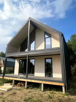 Haus nach individuellem Entwurf, Gebiet Kostroma: fertiges Gebäude