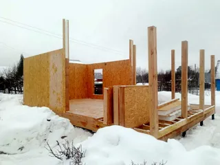 55 m² ev, özel proje, “Ivanovets” SNT: duvar montajı